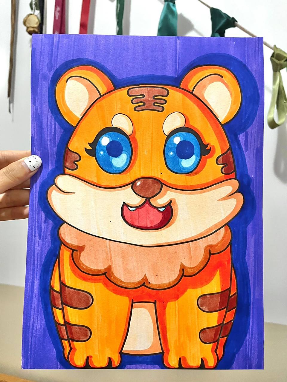 创意儿童画《小老虎91》6～8岁