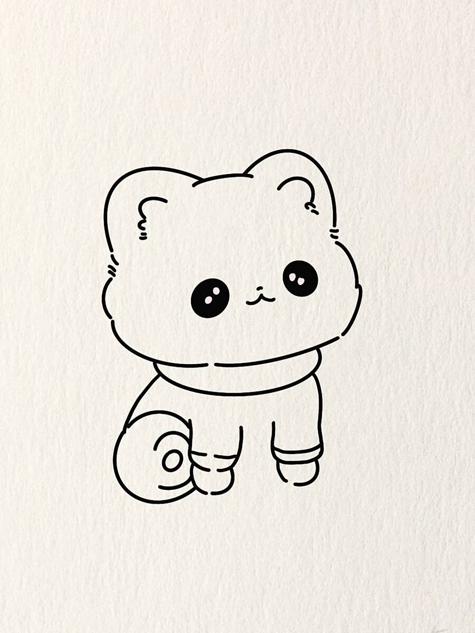 简笔画教程|可爱小猫猫58/100