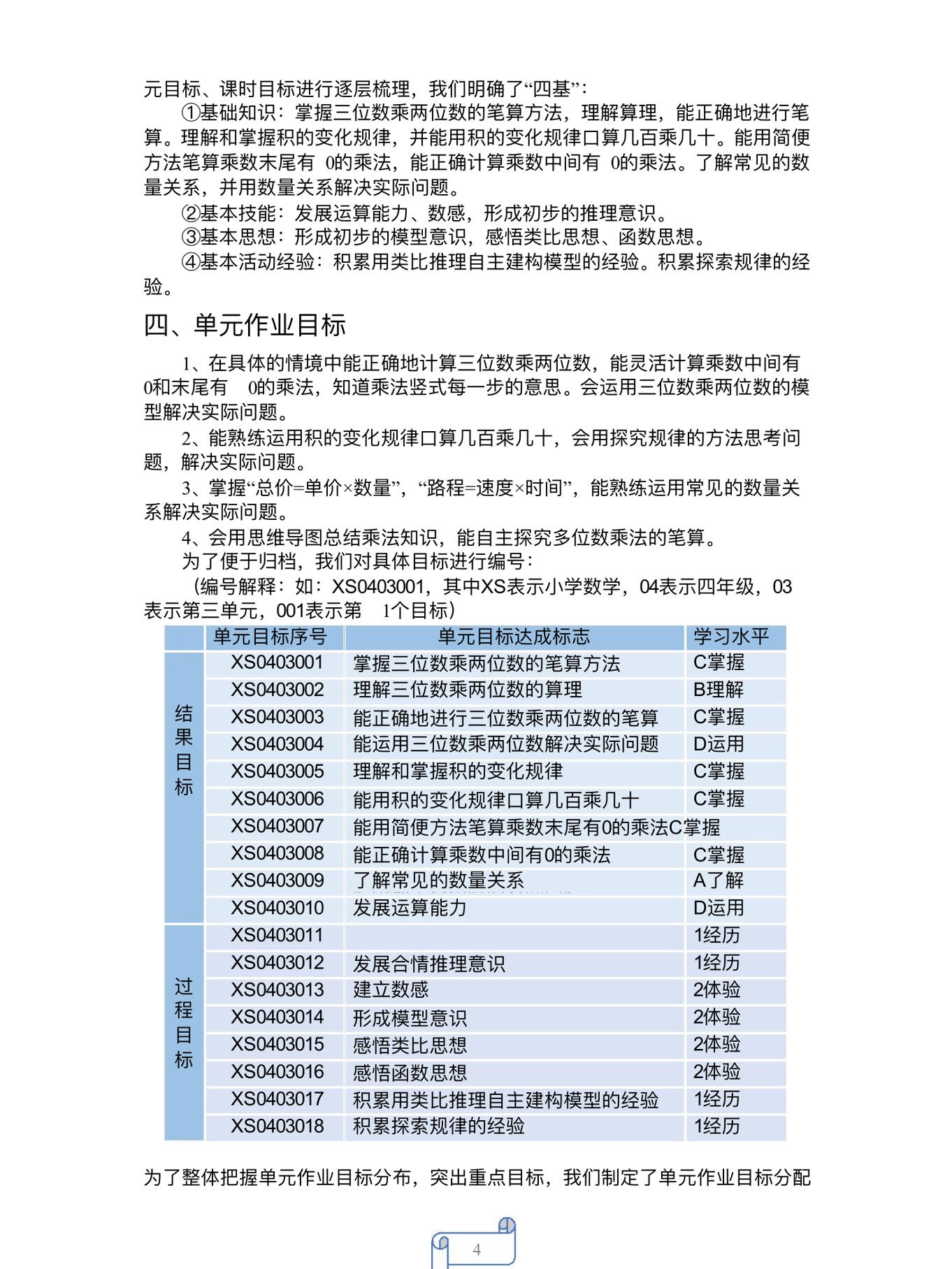 苏教版语文大单元教案（四年级）的简单介绍
