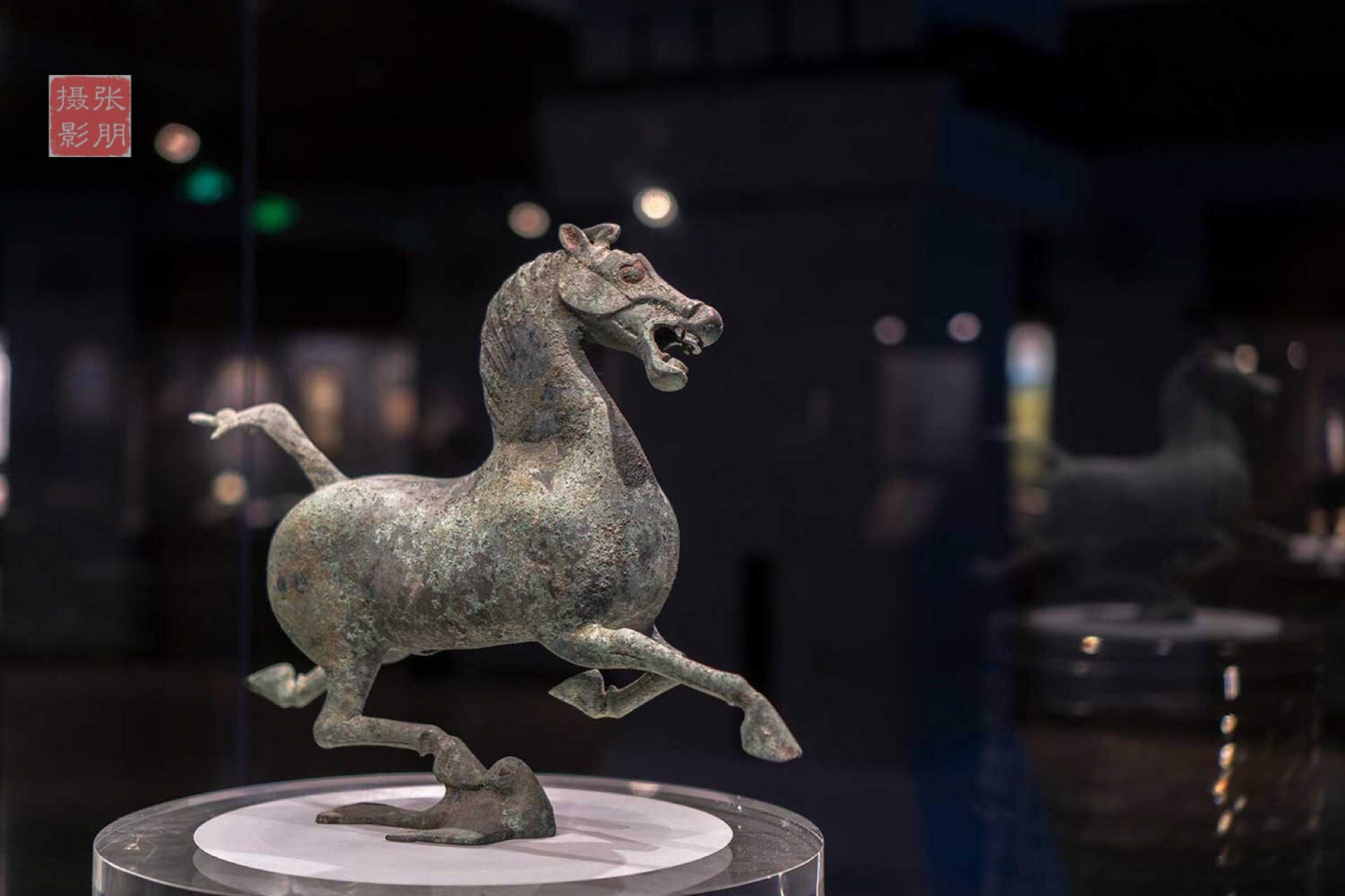 甘肃省博物馆的镇馆之宝,也是我国的国宝级文物,东汉时期的青铜马
