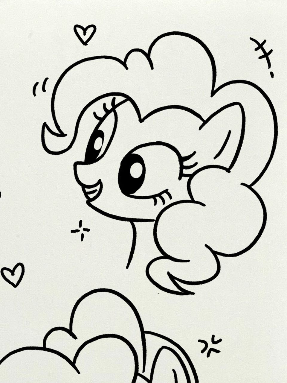 简笔画|93小马宝莉碧琪小头像来啦～ 96打卡一张碧琪的小头像