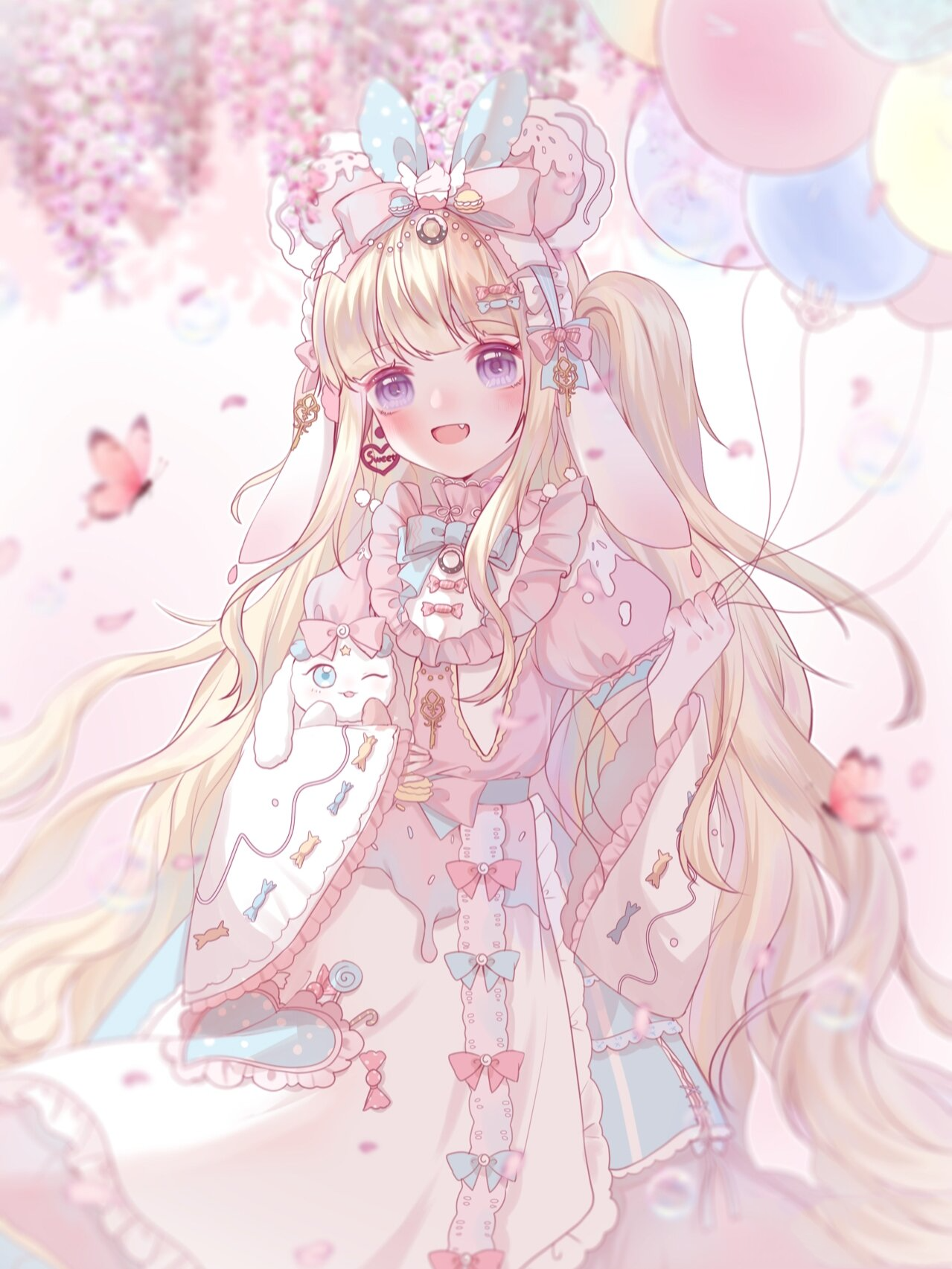 超仙可爱动物小兔女孩系列头像