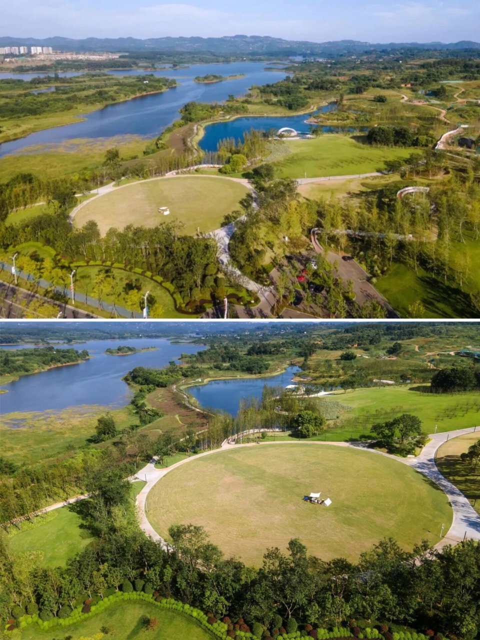 四川黑龙滩双燕子公园 黑龙滩,坐落于天府大道中轴线南端,视高,眉山