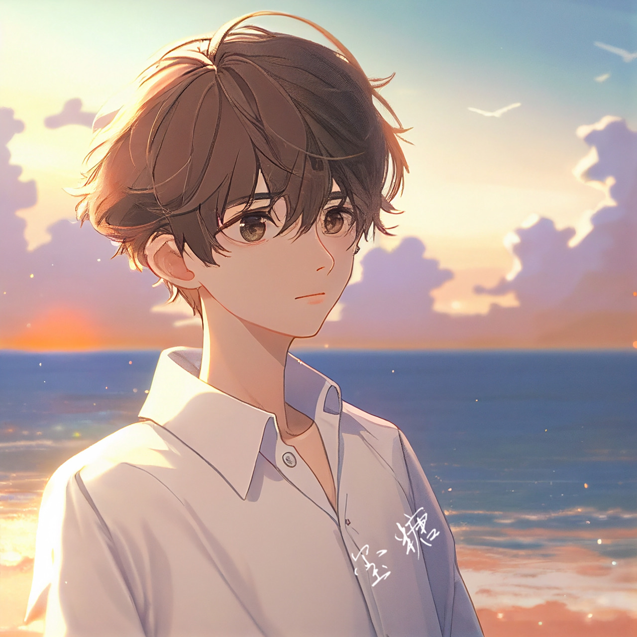 夏日海边·阳光少年|二次元男生头像