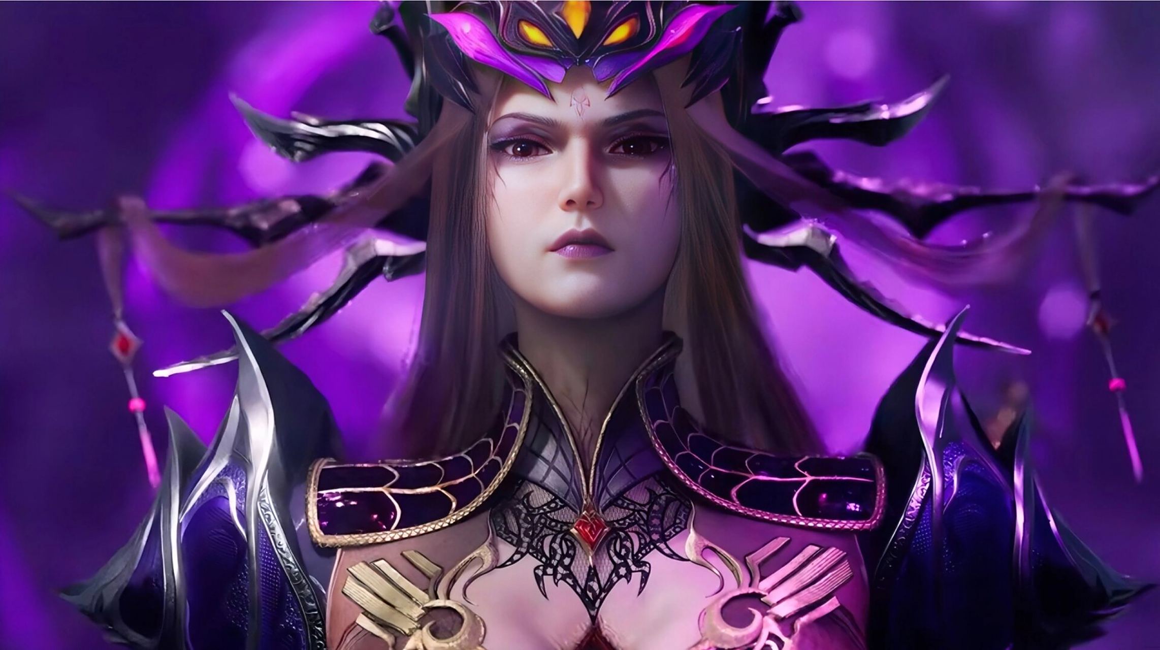 斗罗大陆——比比东神装壁纸 比比东最终也成神了,跟她修炼得挺像成了