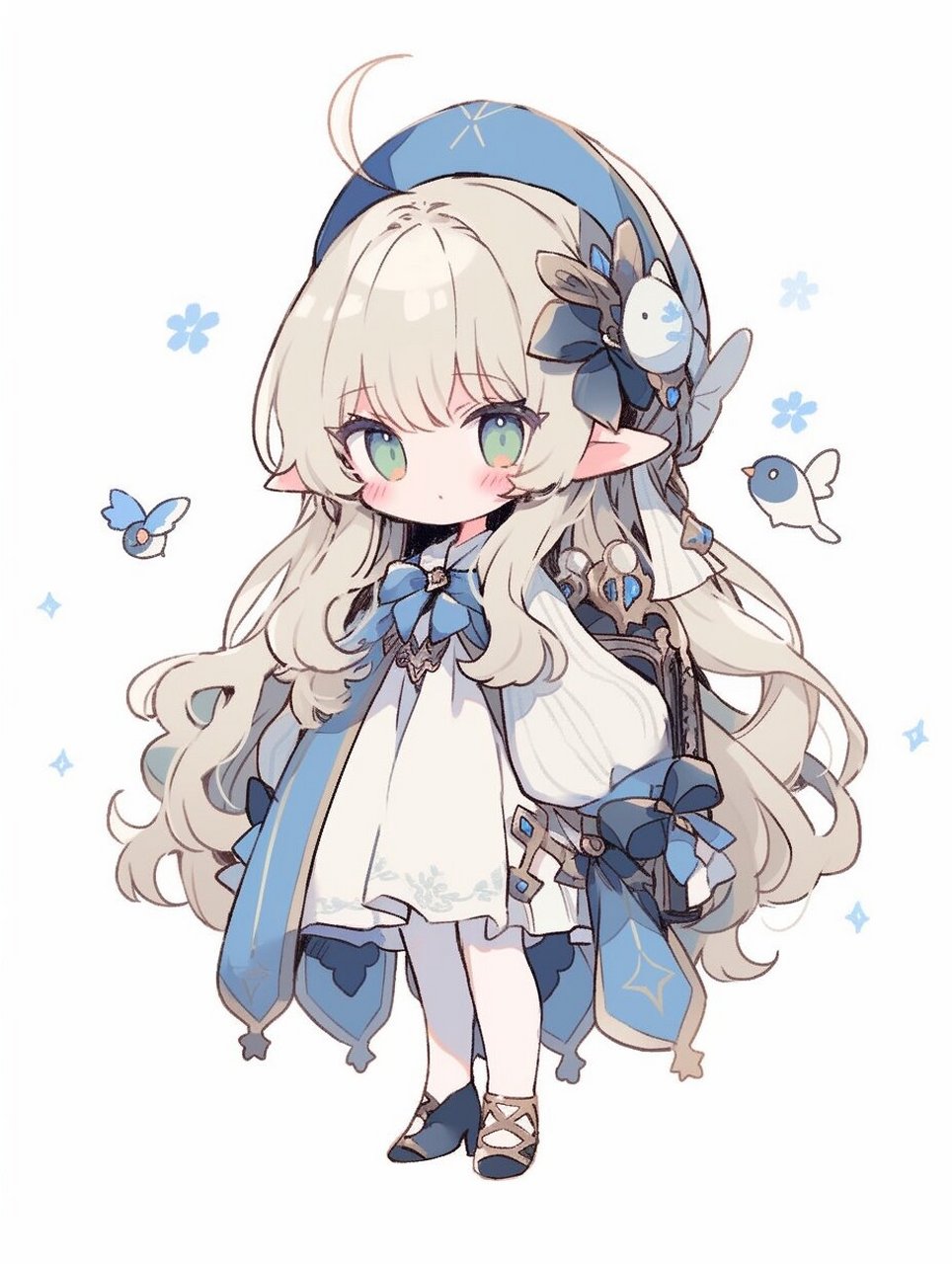 奇怪的角色设计(q版·小精灵)增加了 ai作图,nj生成,私用自取,禁止