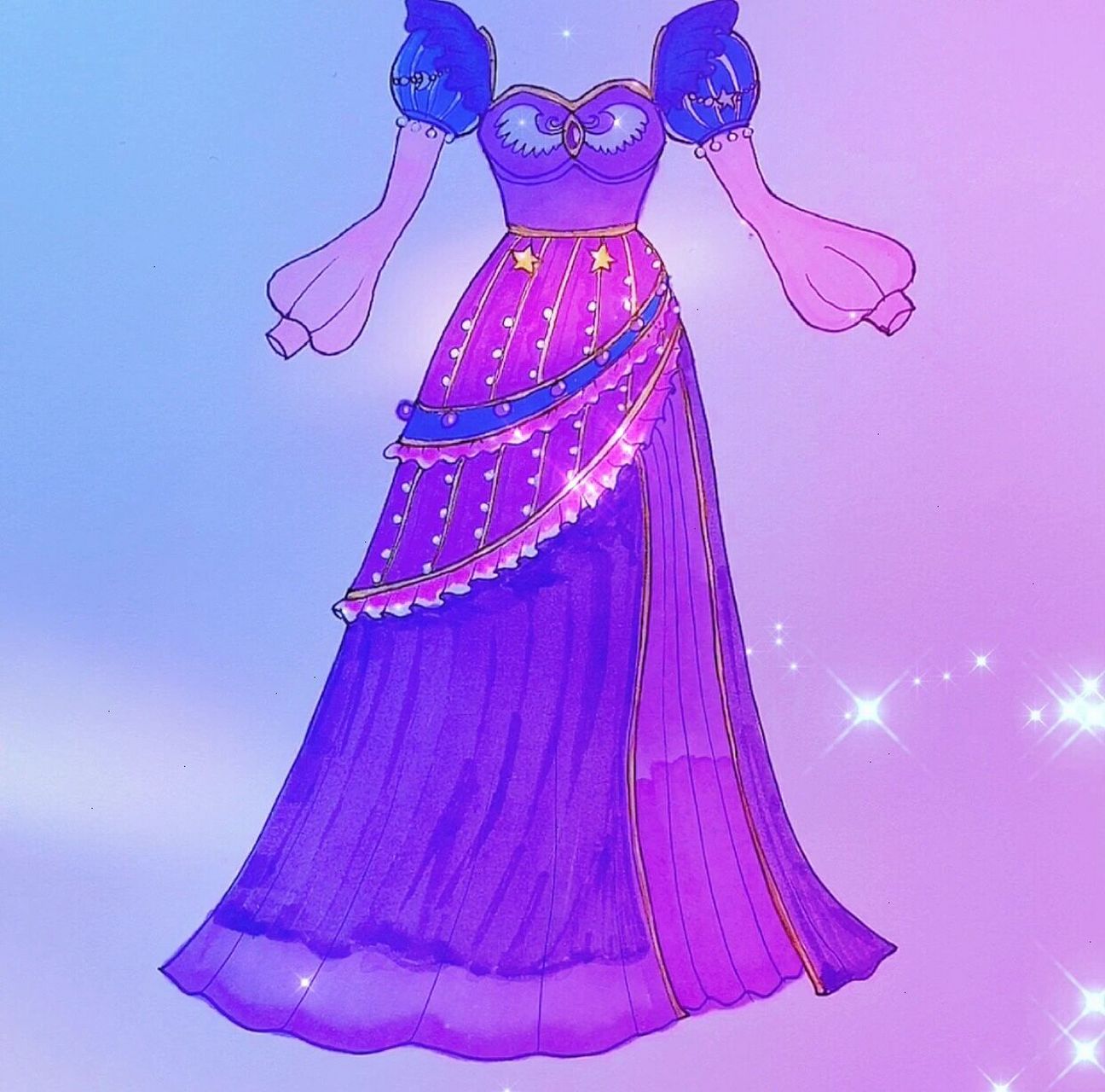 时希的裙子这样画你也能学会