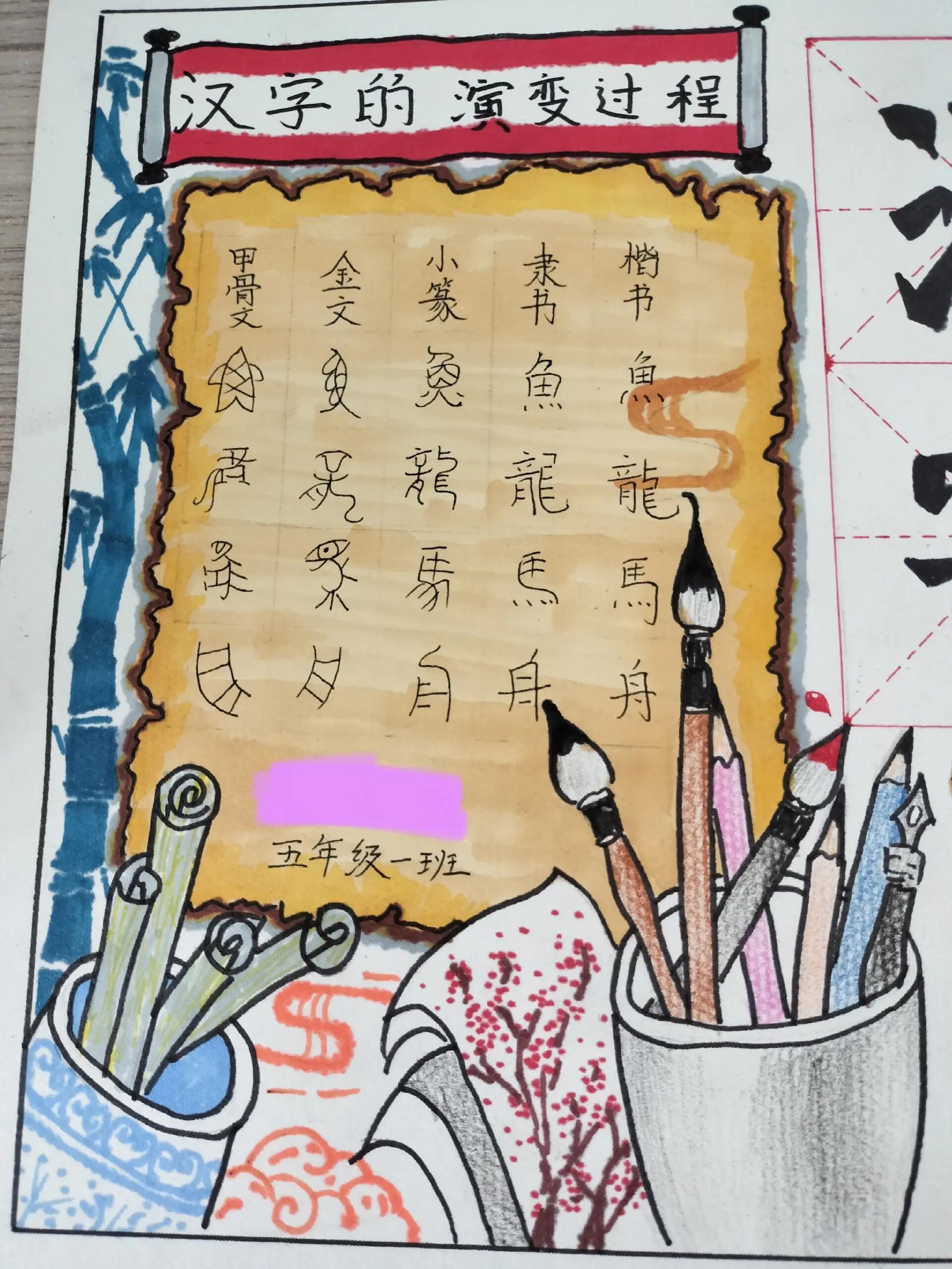 汉字真有趣手抄报