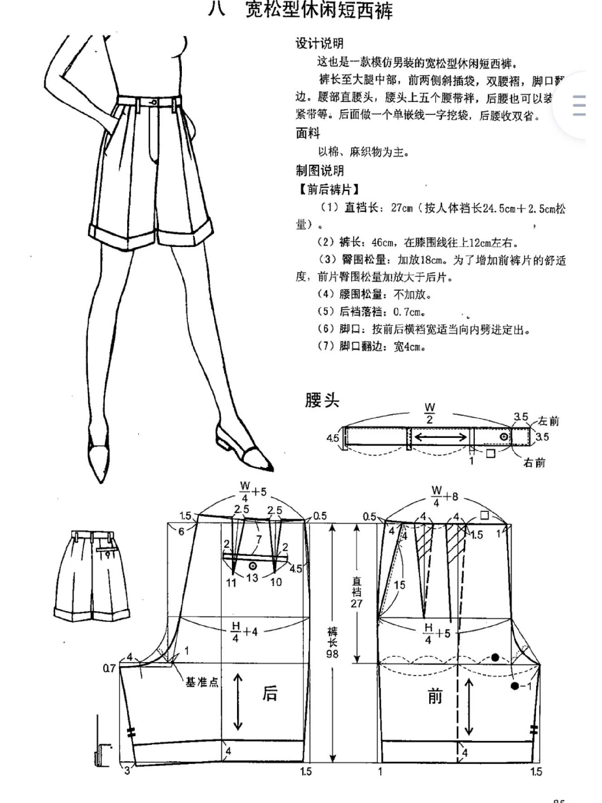 女装西裤各种版型及公式