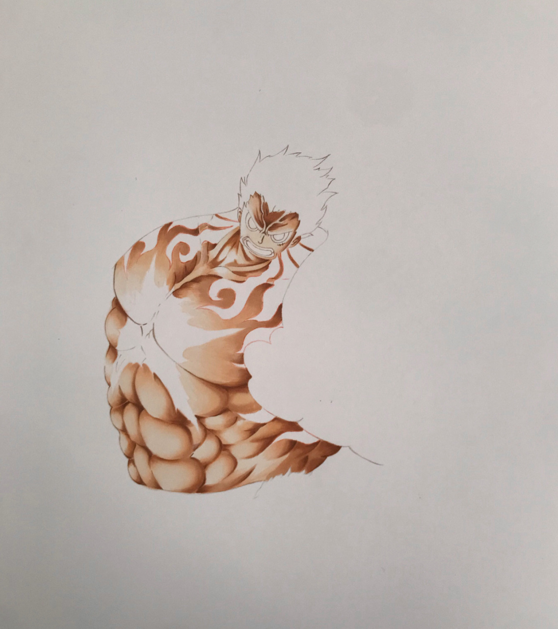 海贼王手绘 四档路飞 马克笔还是累死累活