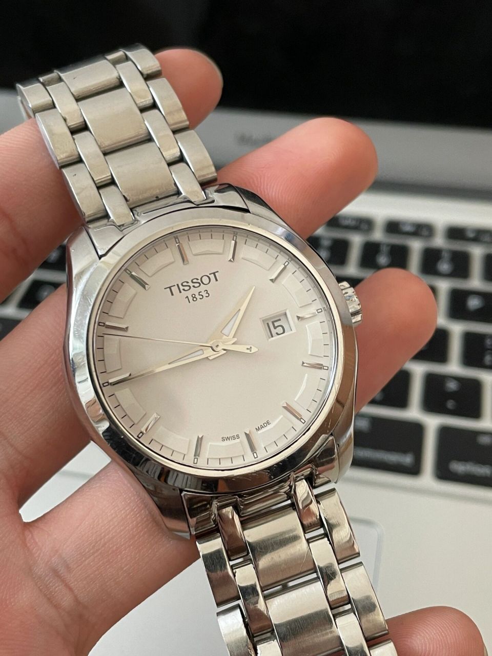瑞士tissot天梭库图男士钢带石英表手表t035 瑞士tissot天梭库图男士