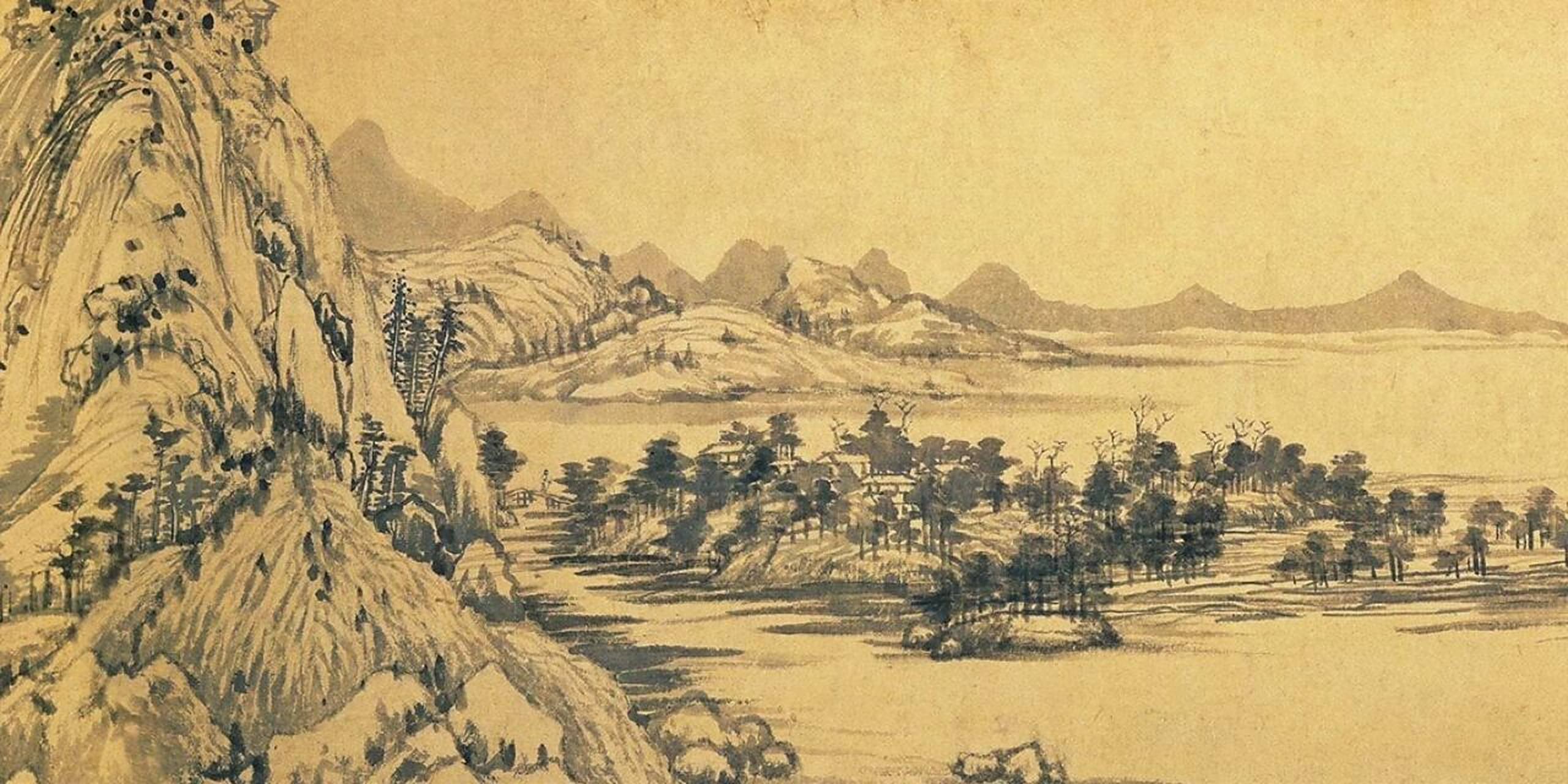 水墨画鉴赏|《富春山居图》黄公望 《富春山居图》是元代黄公望创作的