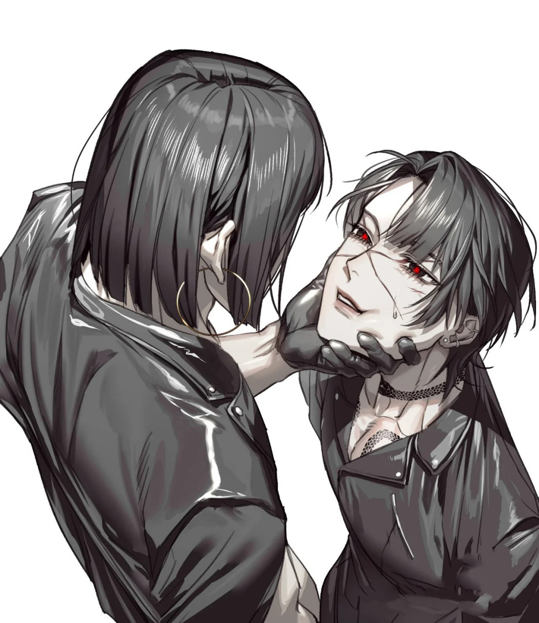 人物动漫插画|疯批美人 插画师twi :mumu_086