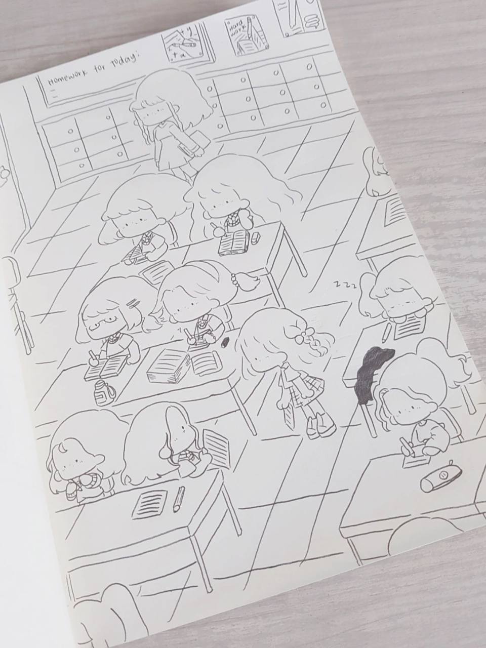 简笔画 | 教室9695
