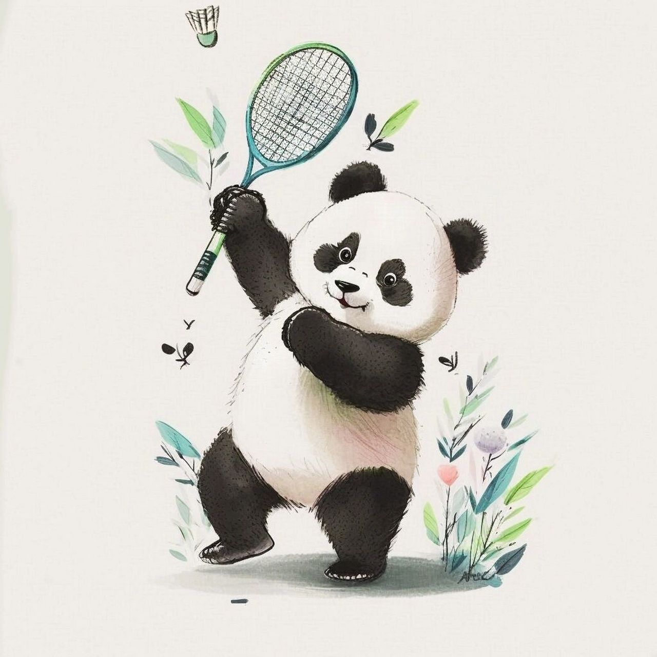 熊猫宝贝|羽毛球运动员 强身健体,保护好自己