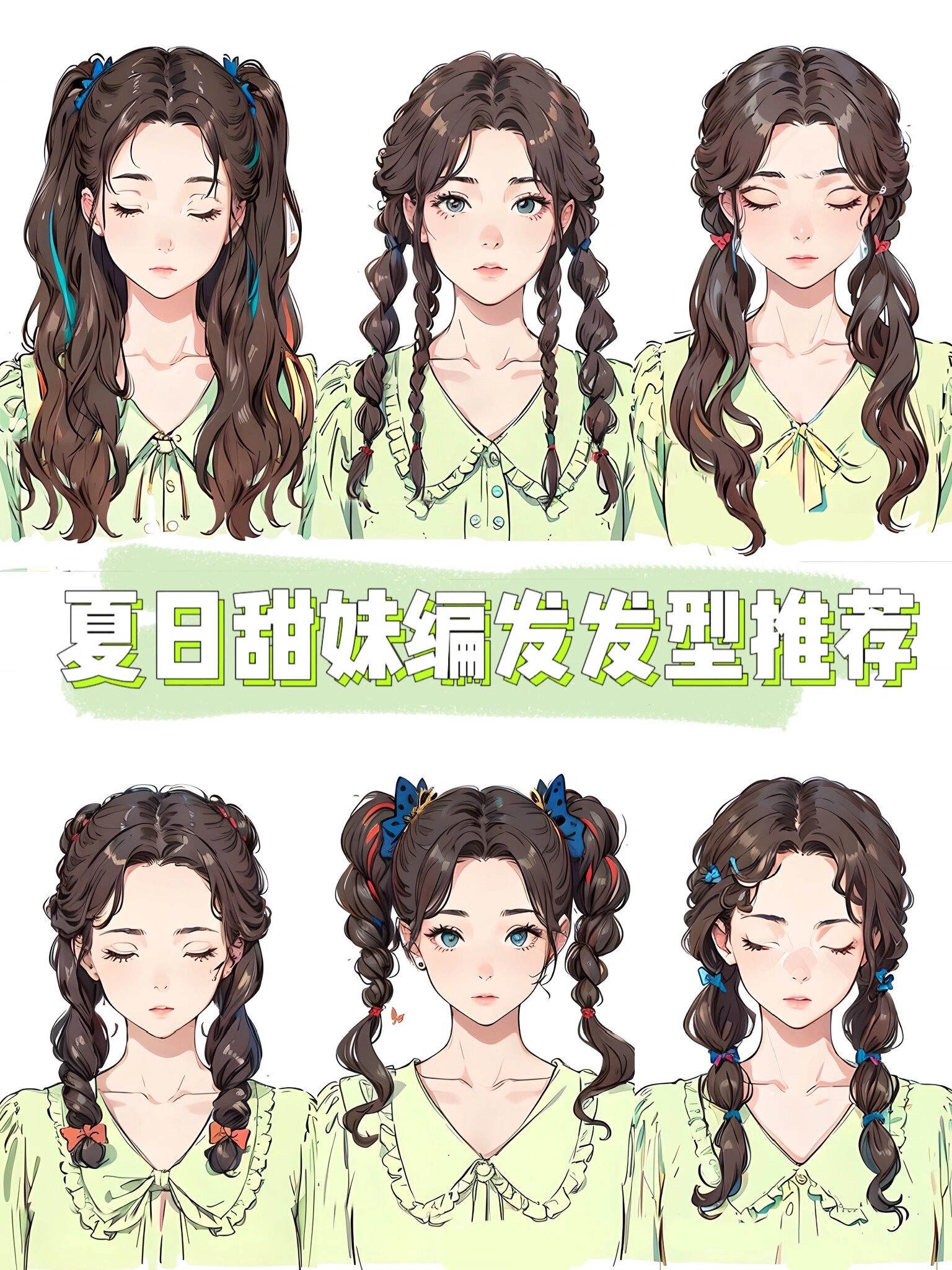 青春少女发型编发图片