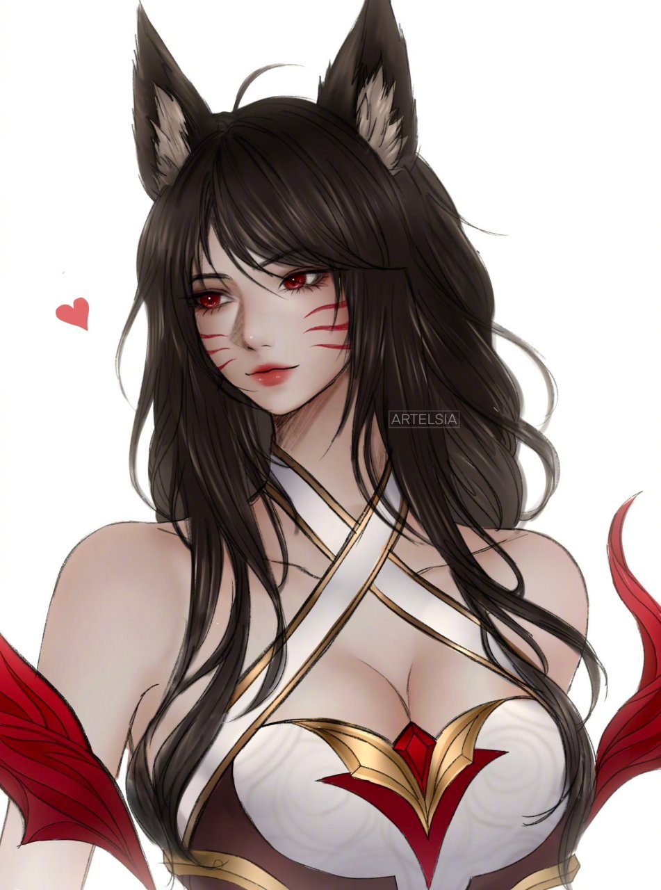 lol玩家#分享一些#faker阿狸名人堂皮肤# 的同人作品 我98好美.