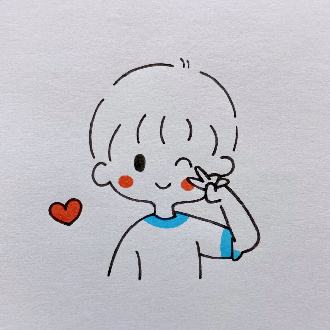 阳光男孩简笔画教程
