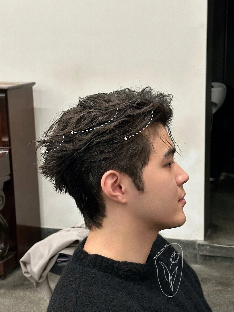 港风侧背超级好看! 凌乱湿感侧背     显头小   大头救星?