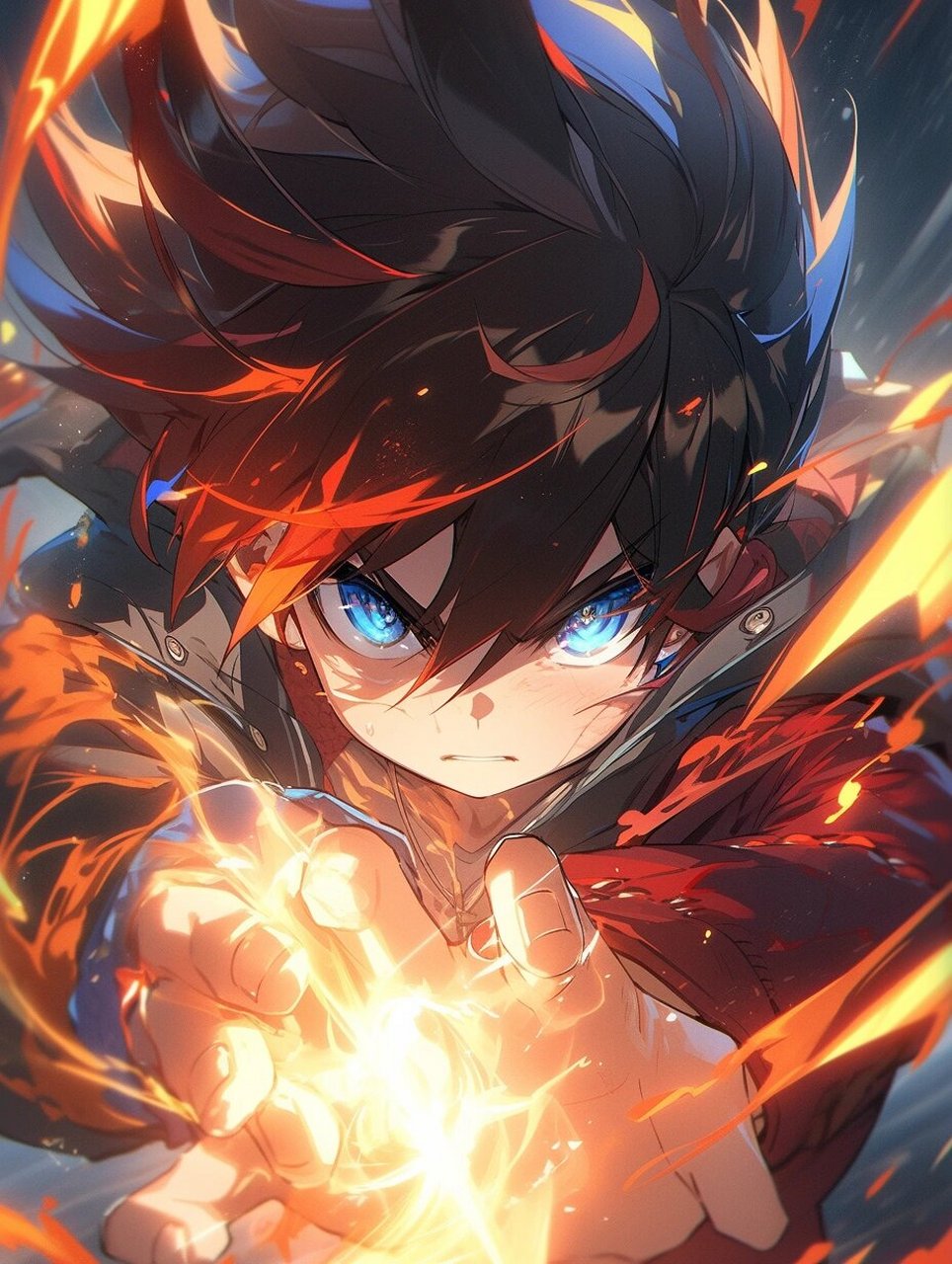 mj|火焰少年头像壁纸分享 附咒语 谁能拒绝一个敢玩火的少年呢?