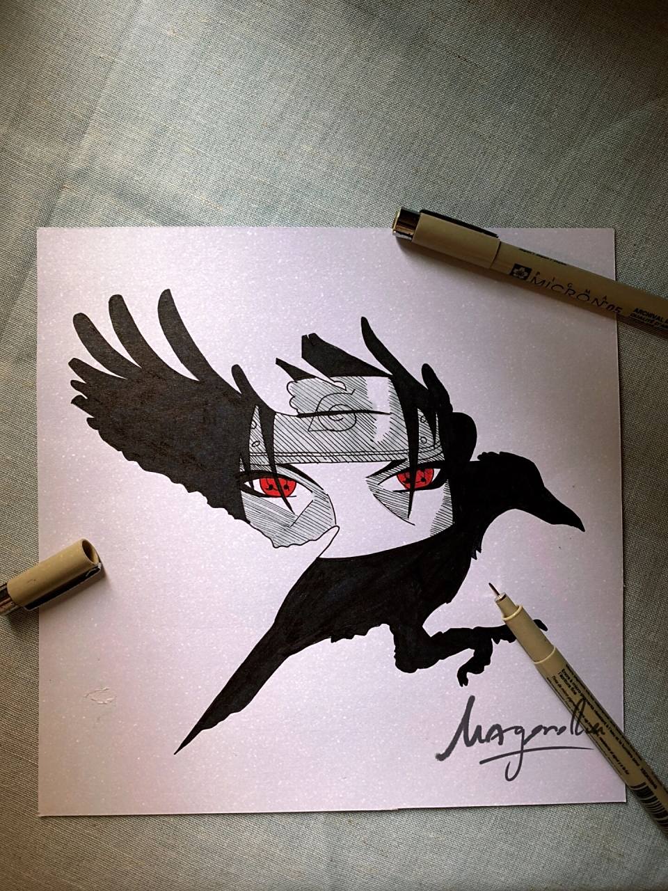 火影 宇智波鼬 马克笔手绘