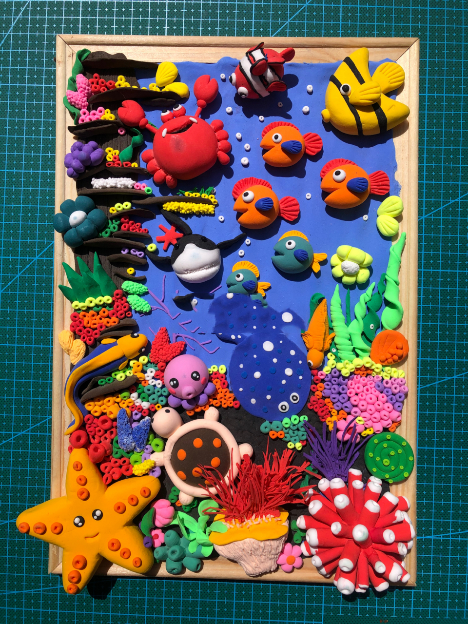 手工超轻黏土|海底世界(附细节图) 这些海底鱼儿,有没有萌到你们呀?