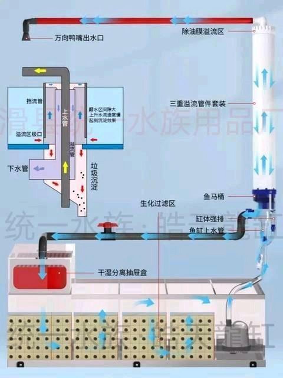 溢流鱼缸过滤原理图图片