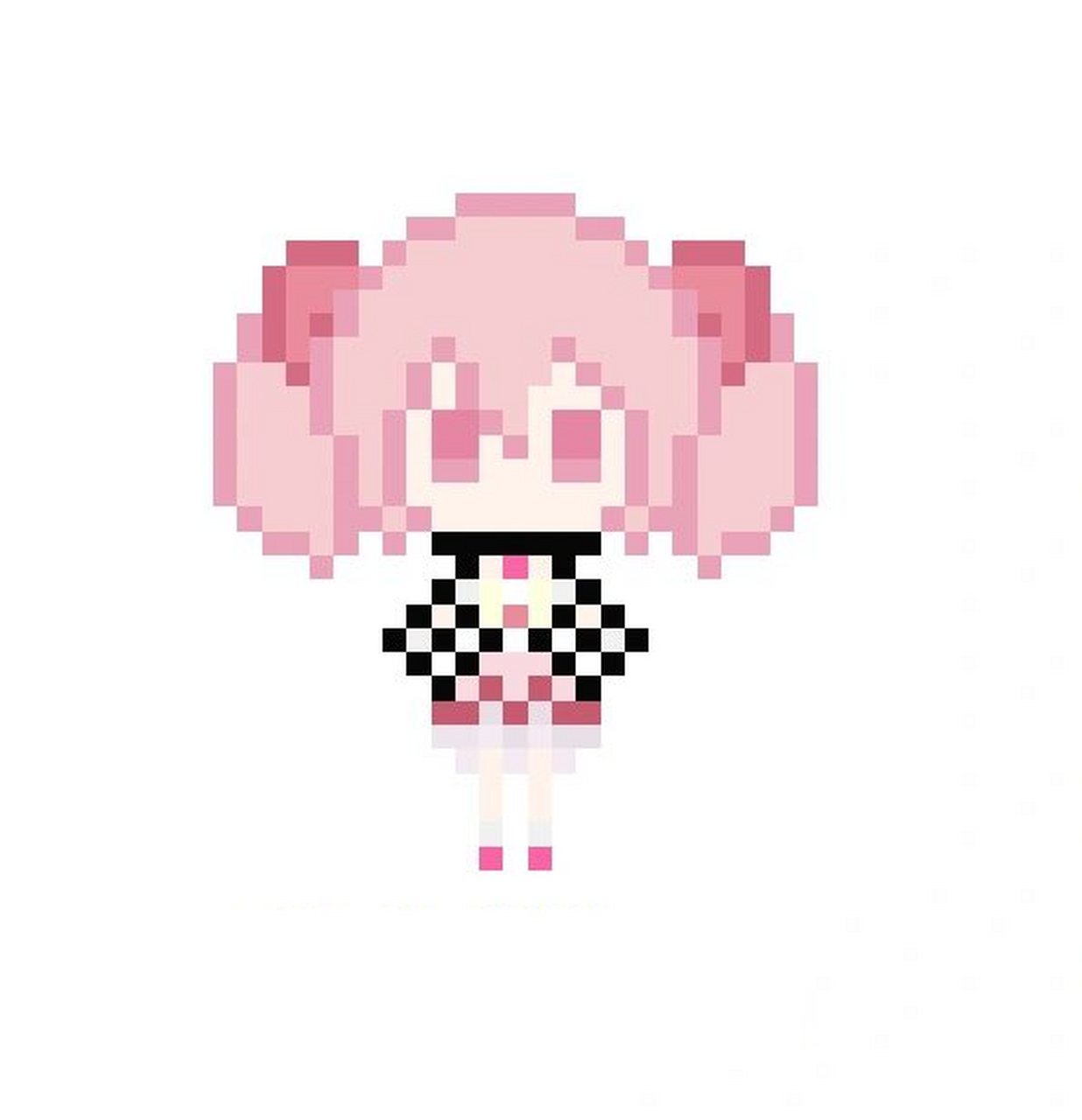 【像素画】魔法少女小圆鹿目圆 终于忙完了,先摸一个 原创图纸禁止