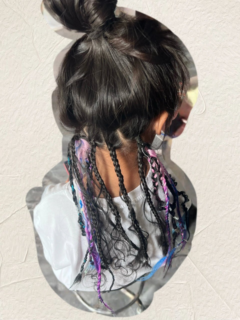 儿童街舞演出造型彩色脏辫分享