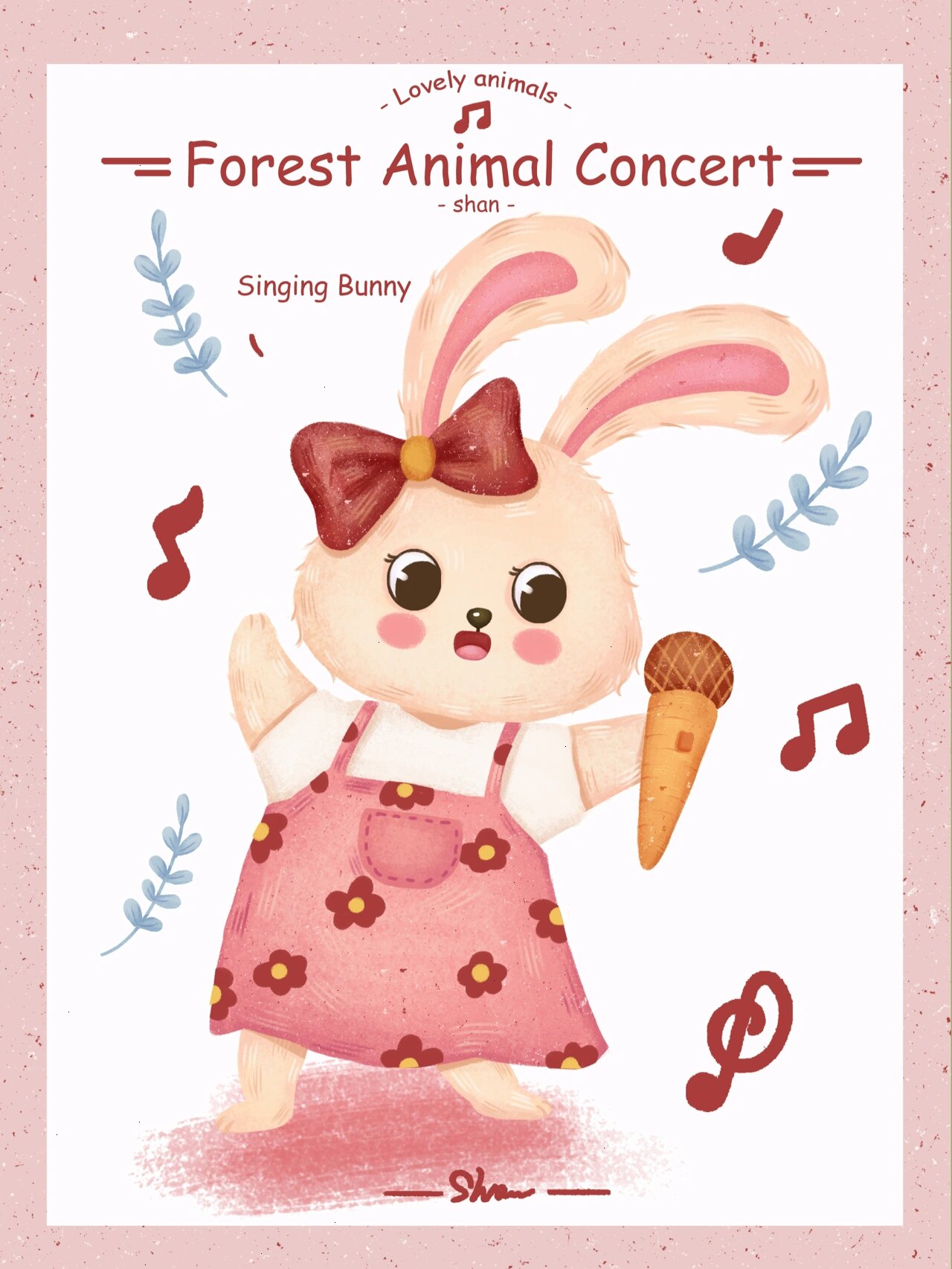 动物插画|森林音乐会|小清新配色91