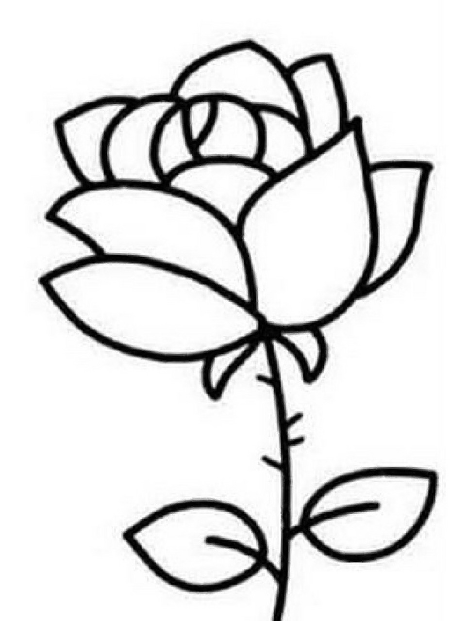 花朵简笔画 可打印涂色素材 花朵,花束简笔画,幼儿涂色绘画的素材.