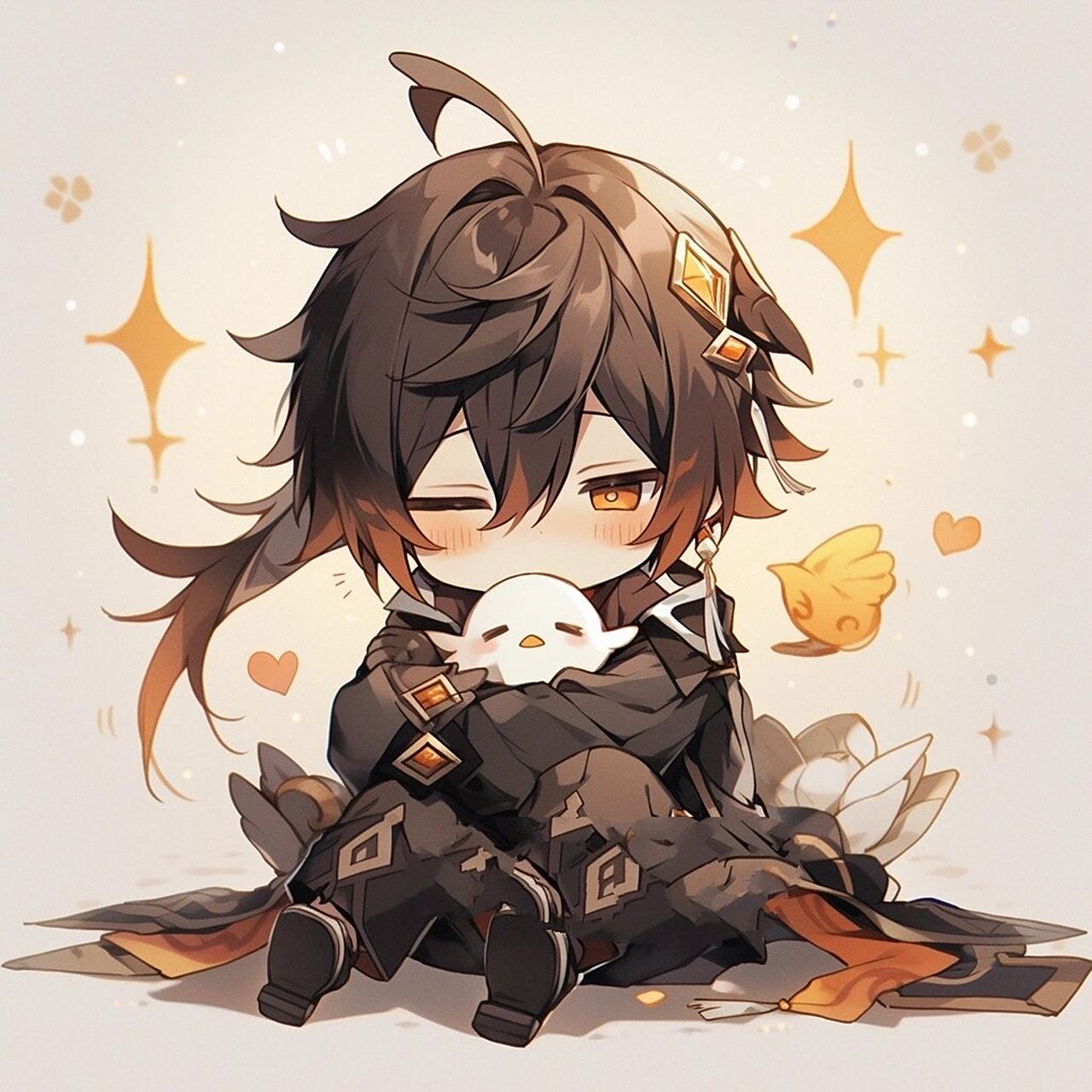 原神头像|钟离 当钟老爷子开始卖萌 这谁顶得住啊