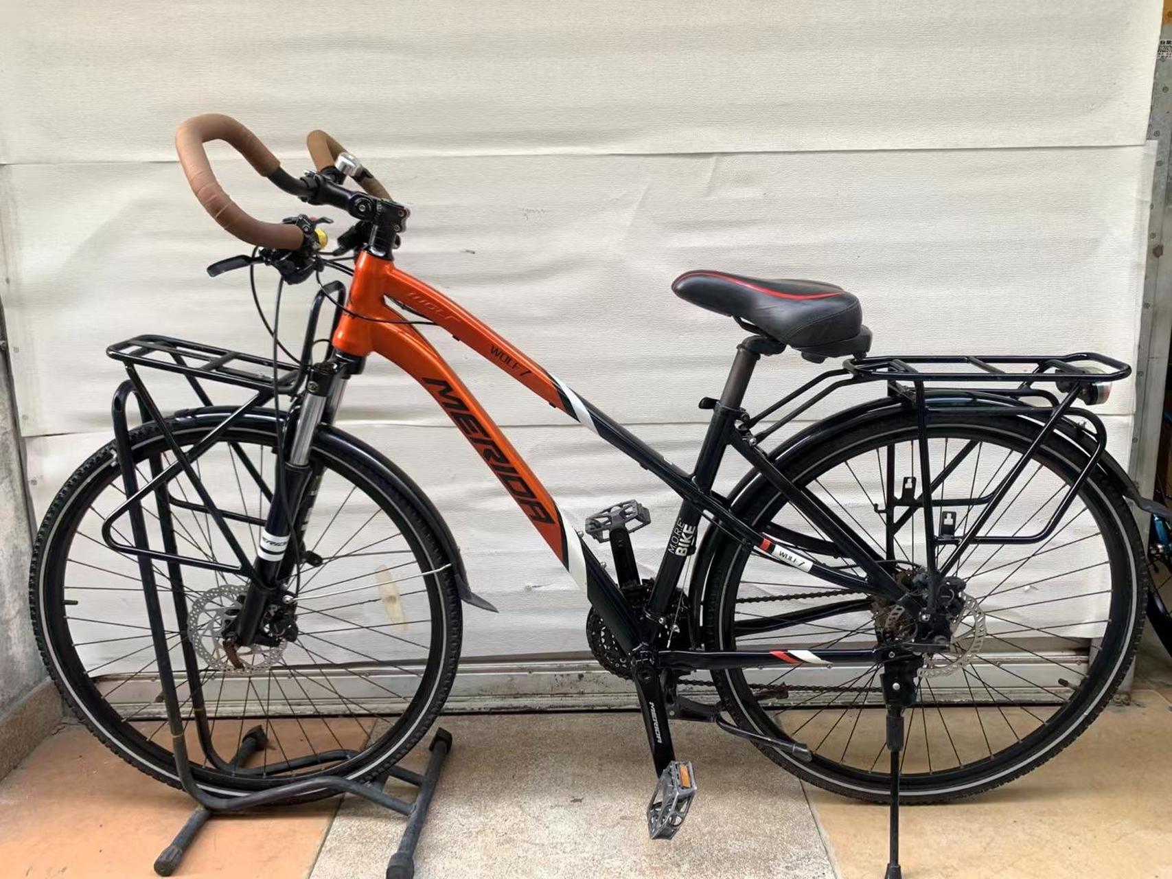 美利达野狼7,旅行车,特价2900配置禧玛洛30速油压碟刹,中空一体牙盘