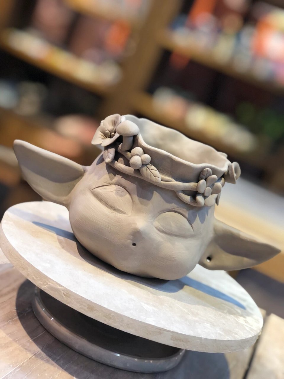 陶艺手捏作品 发呆到长蘑菇96?#手工陶艺