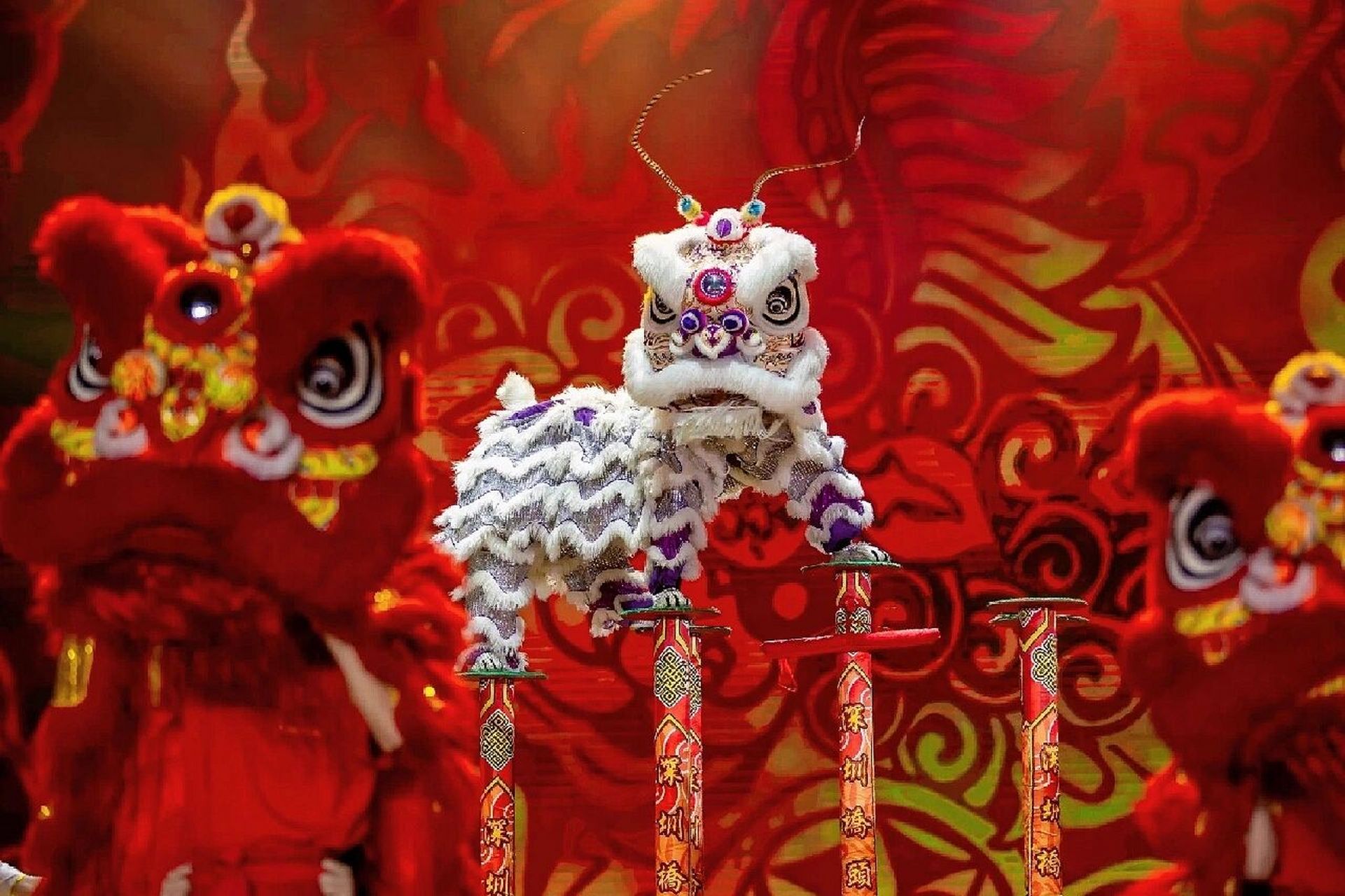 非遗文化之一一醒狮 狮舞(广东醒狮),流行于广东省佛山市,遂溪县,广州