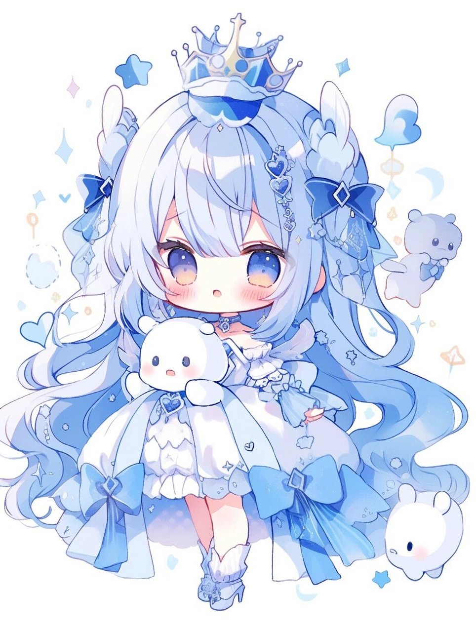 q版蓝色系甜蜜小萝莉