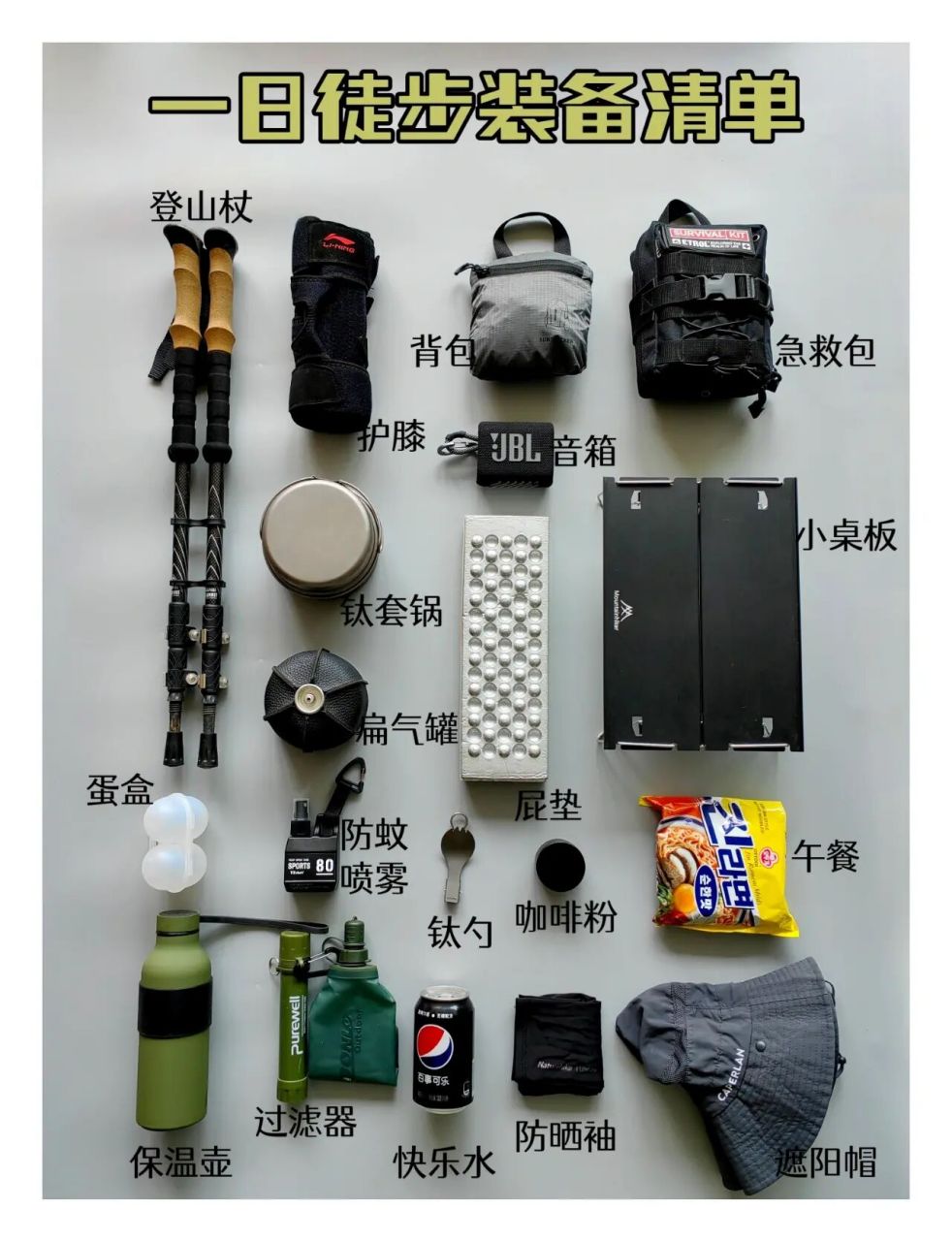 一日徒步平价装备|新手也有可玩性 这一套徒步装备,是我最近用得蛮