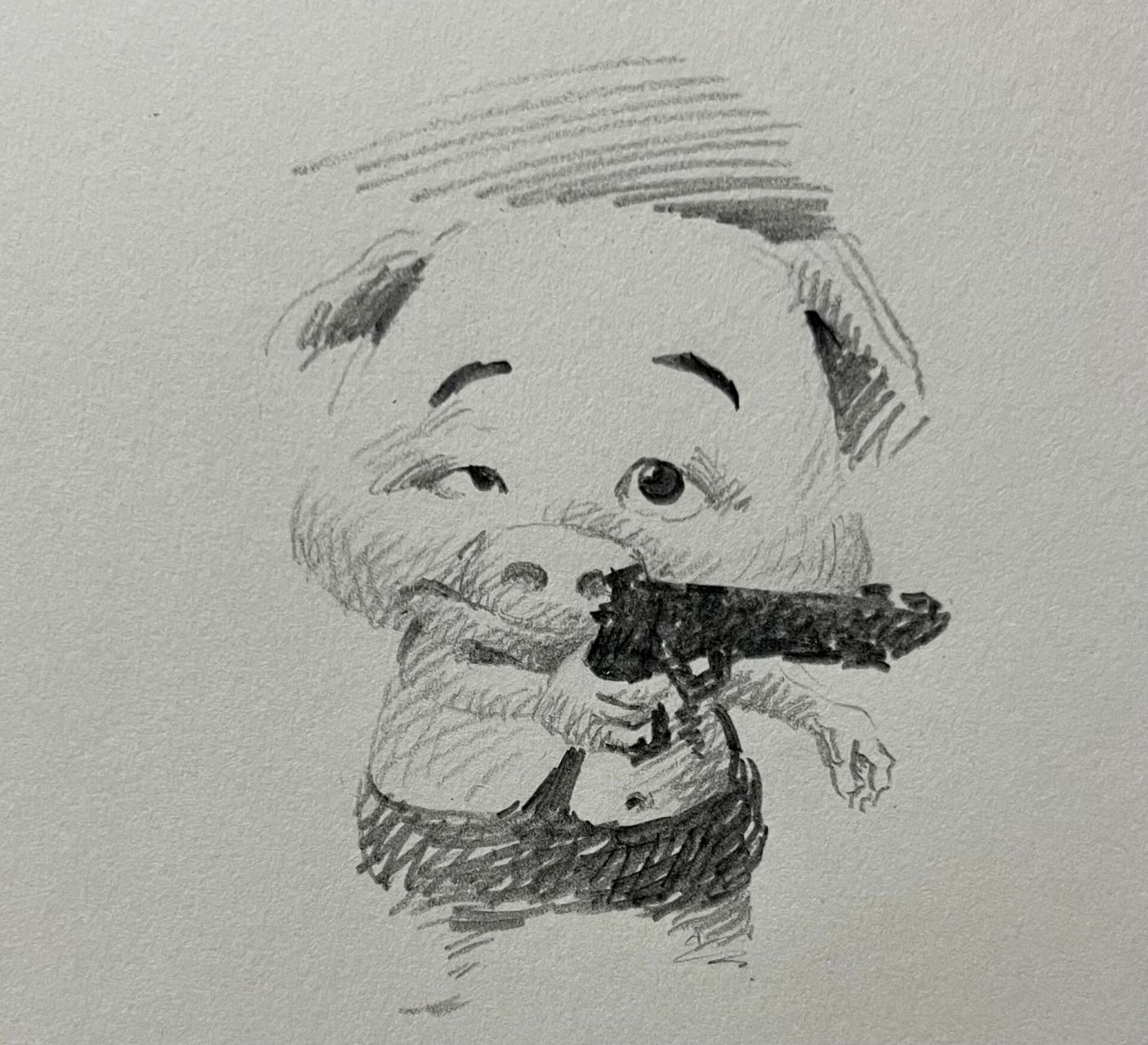 简单画一组超搞笑的猪猪侠,用随笔速写的风格去表现,非常的有趣