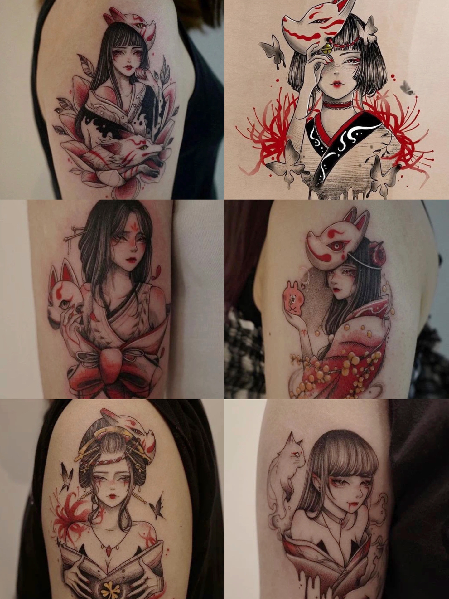 适合女生的九尾狐纹身图案收藏合集♣️
