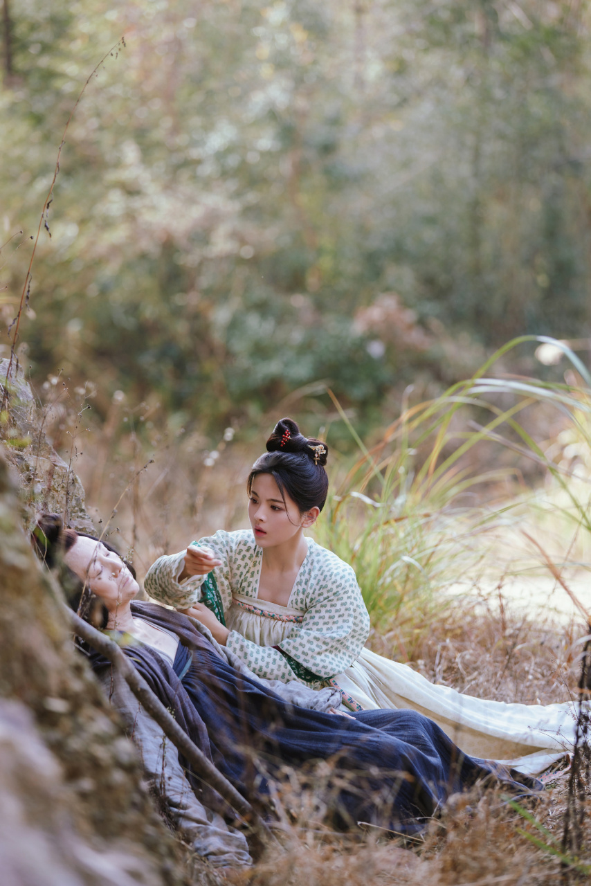 杨超越《微雨燕双飞》九宫格古风剧照