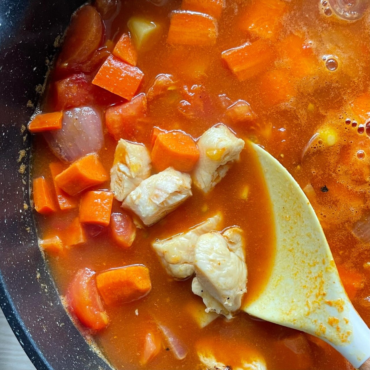 听我说真的谢谢你01 第一次做番茄咖喱直接喝了一大碗,超级超级超级