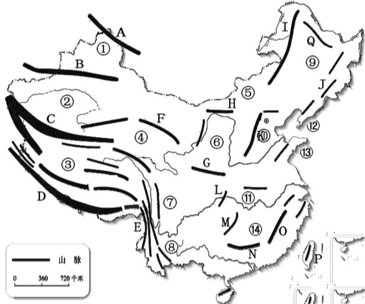 中国地理填充图,需要的拿走吧