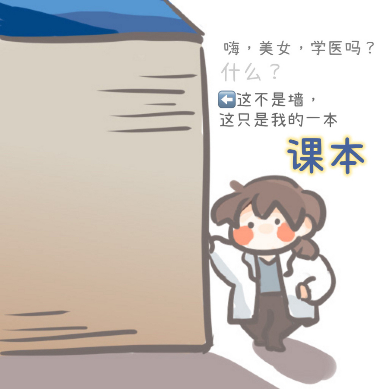 嗨,美女,学医吗? 蓝色生死恋,可当砖头防身