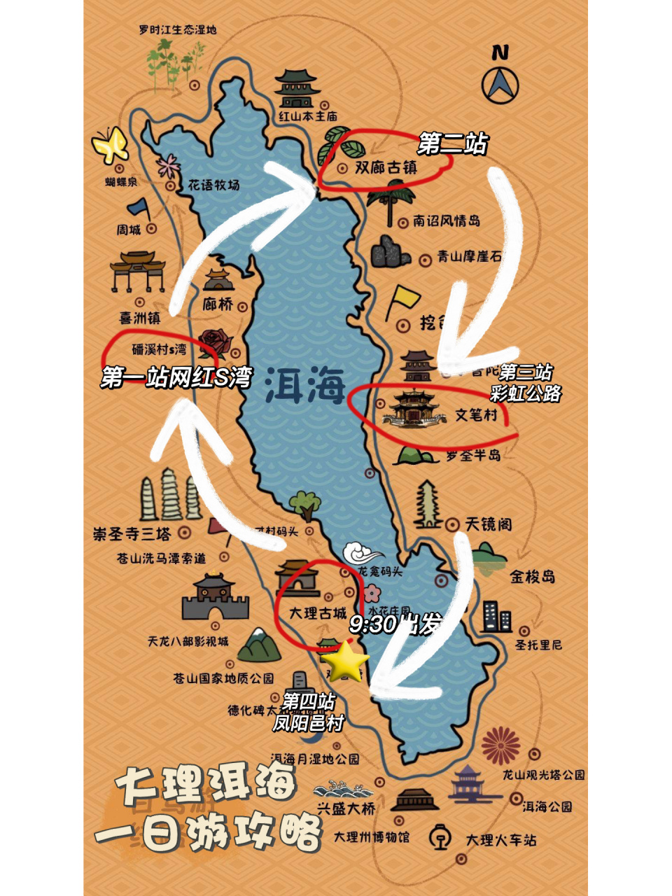 大理洱海|我是这样环海一日游的 74早上9:30从大理古城出发,晚上7