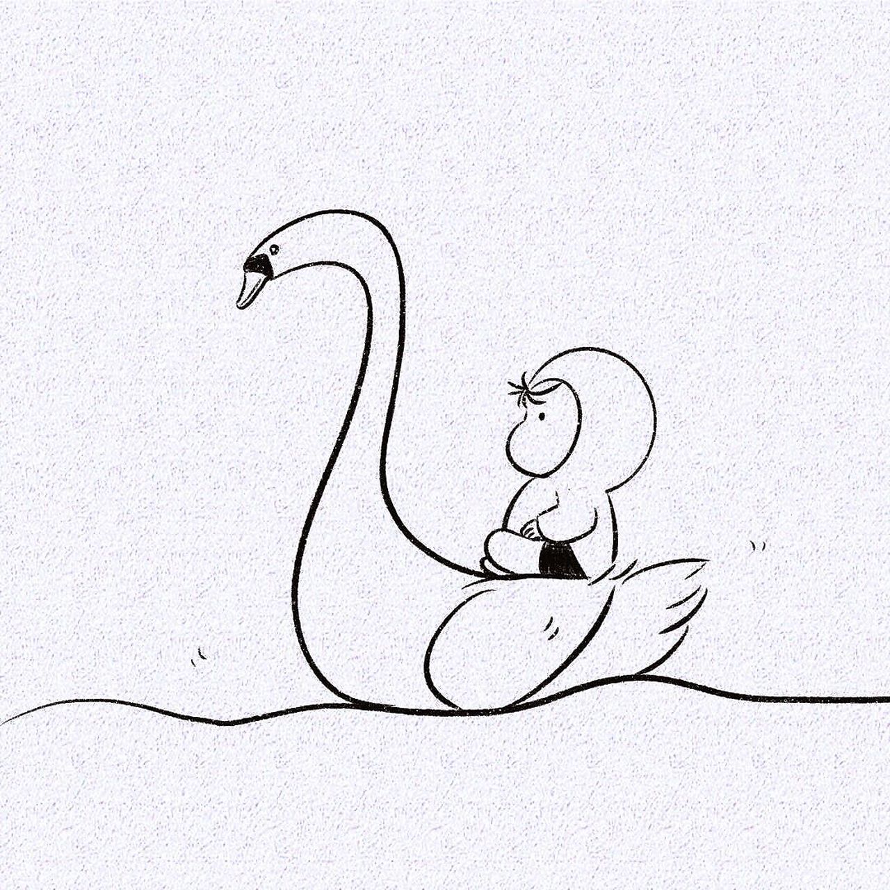 简笔画13:骑鹅旅行记