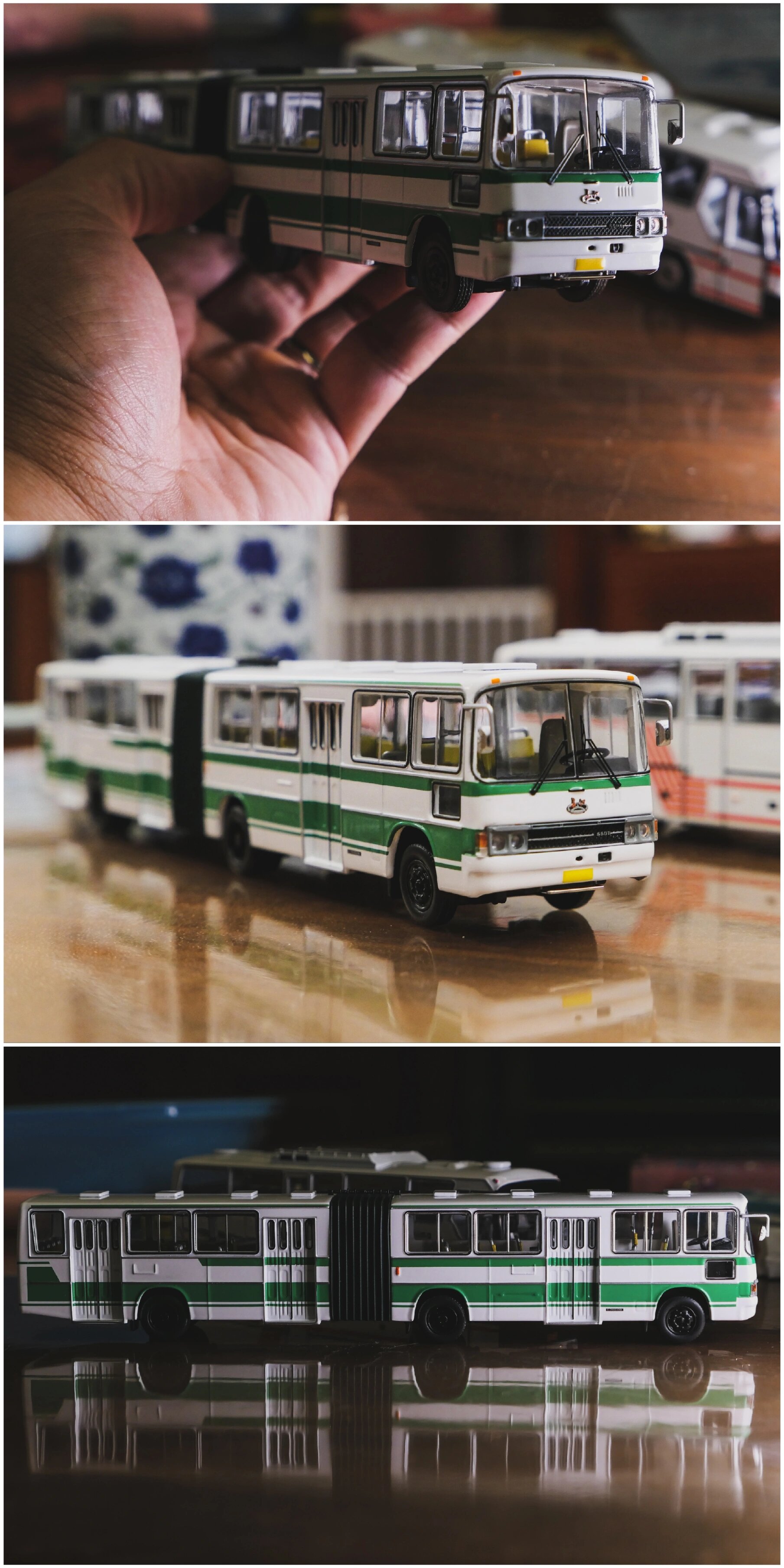 小时候最爱的长江牌通道公交车(铰接巴士), 1/64比例的模型,拿在手里