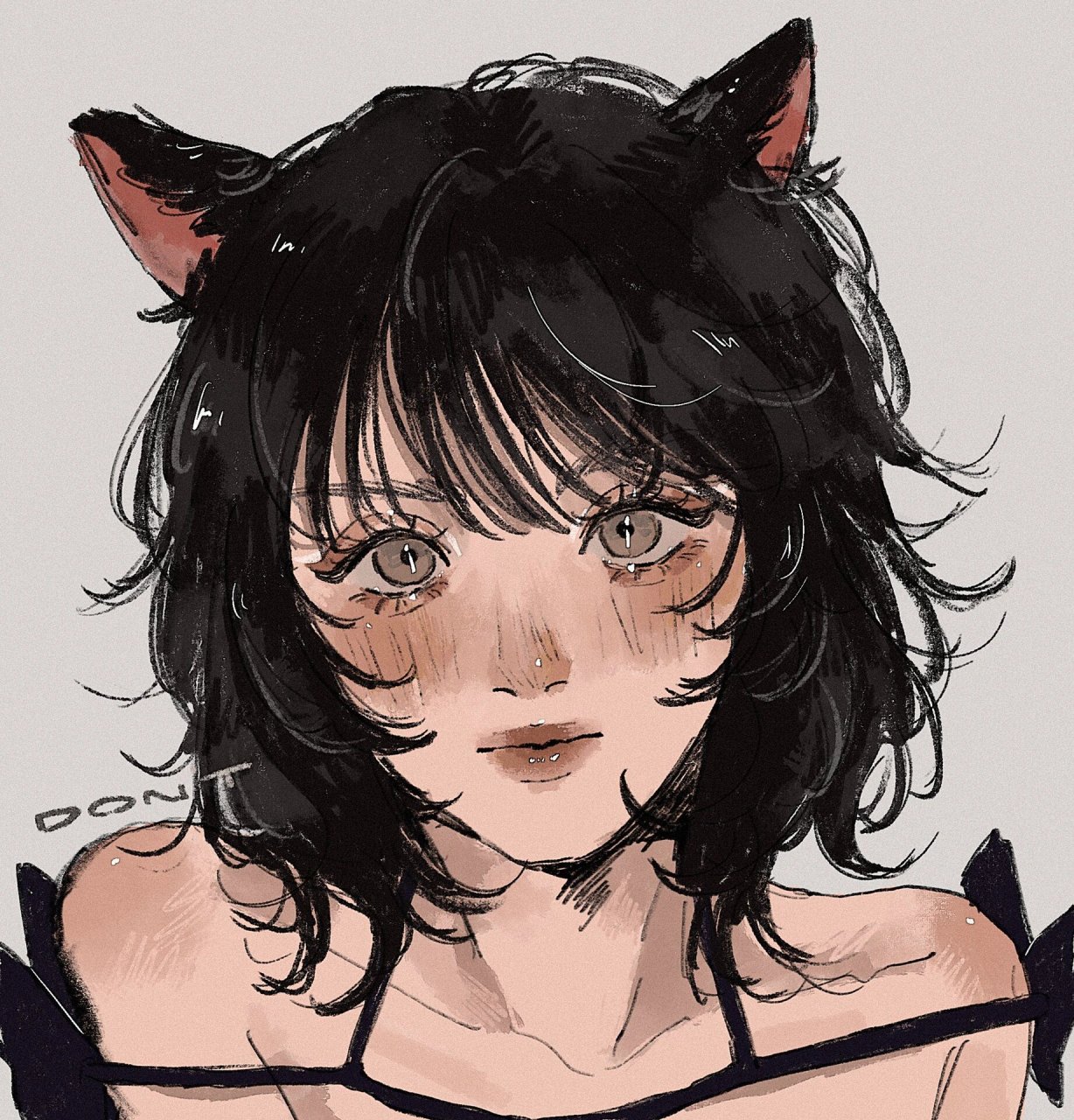 的低饱和度色彩少女头像插画师dont 今日推荐插画师 dont do_notjj