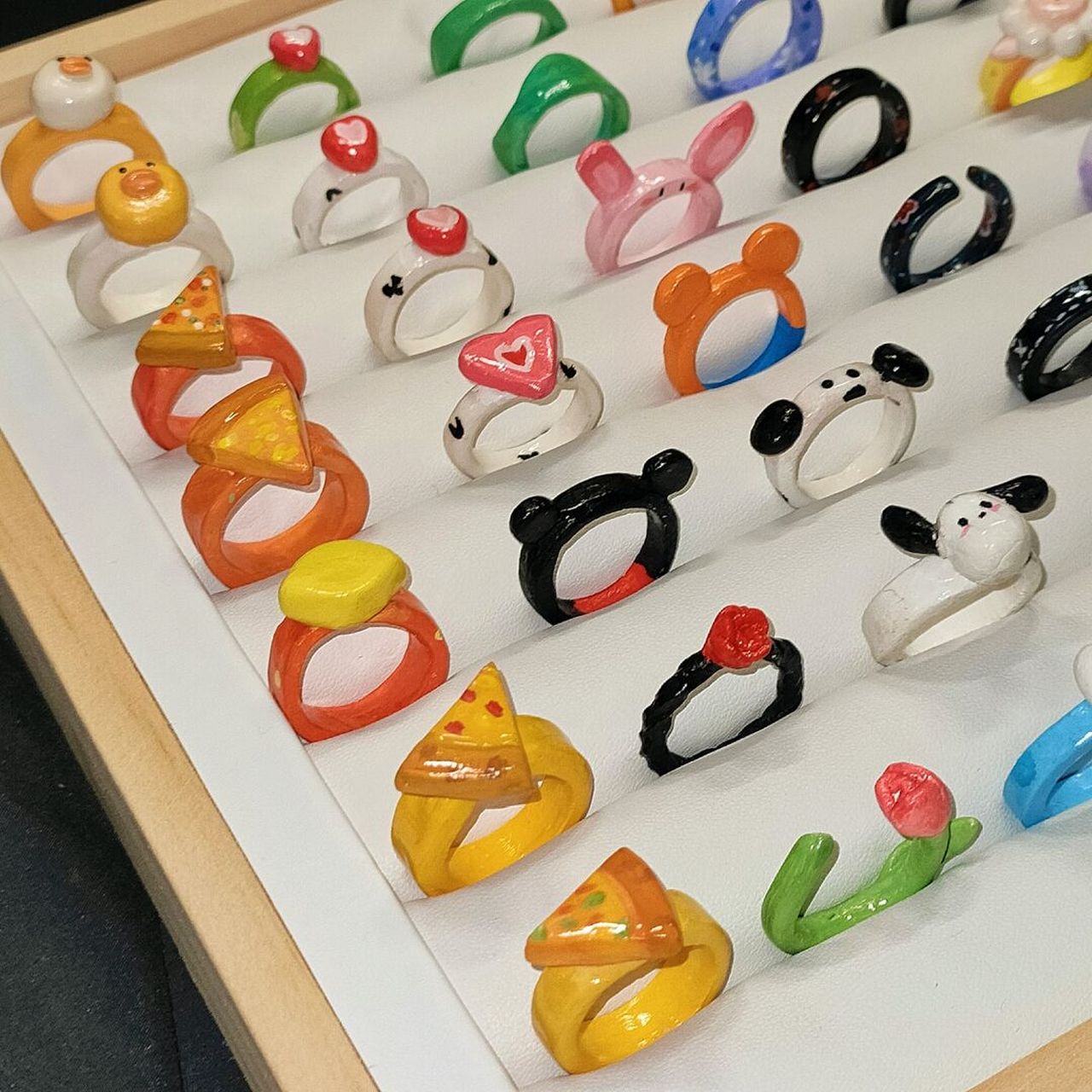 石塑黏土戒指/攒够就去摆摊