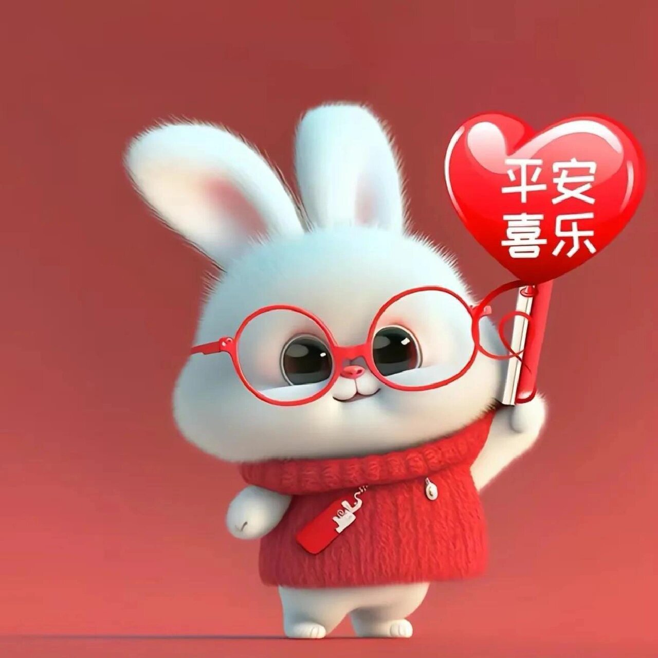 本命年的可爱头像 红色系的兔年头像来啦🎉🎉🎉