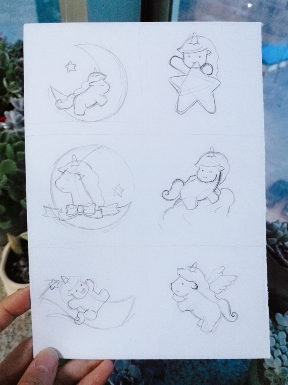 手帐素材独角兽(附简笔画过程) 一起来画梦幻独角兽吧,还可以做成贴纸